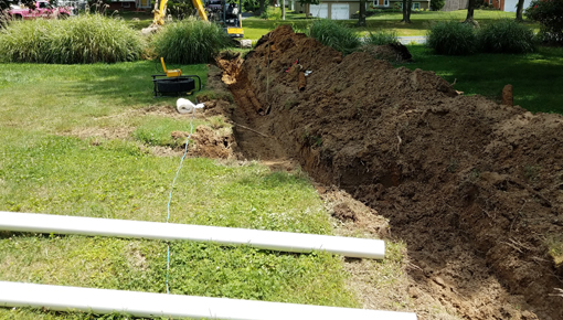 Excavation Sewer Line Repair